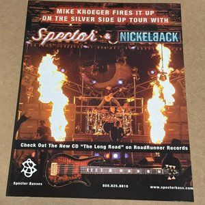Mike Kroeger of Nickelback - Spector Bass Guitars - Print Advertisement